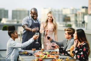  top-rated cpa firm in San Francisco, enjoying a dinner party